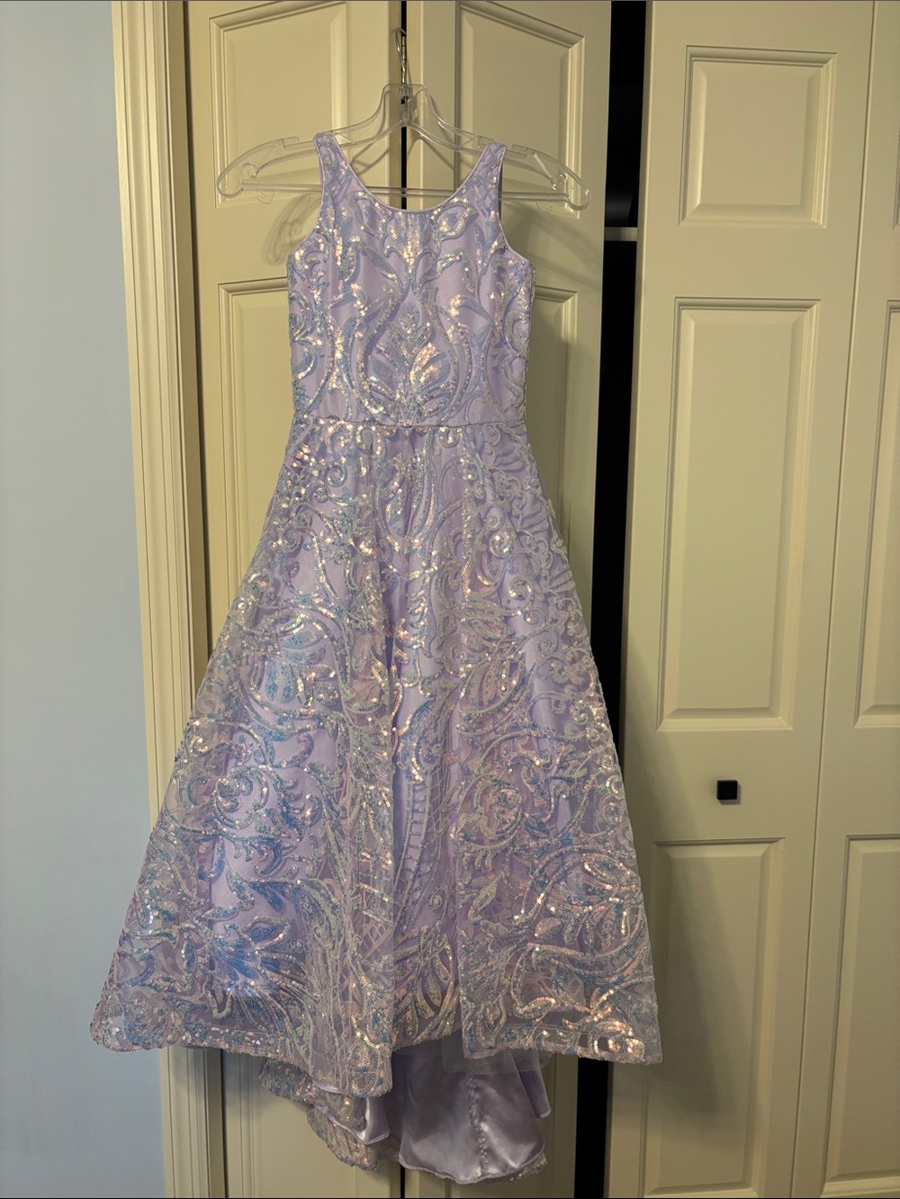 Christina Wu Lilac Sequin Embroidered Formal Dress
